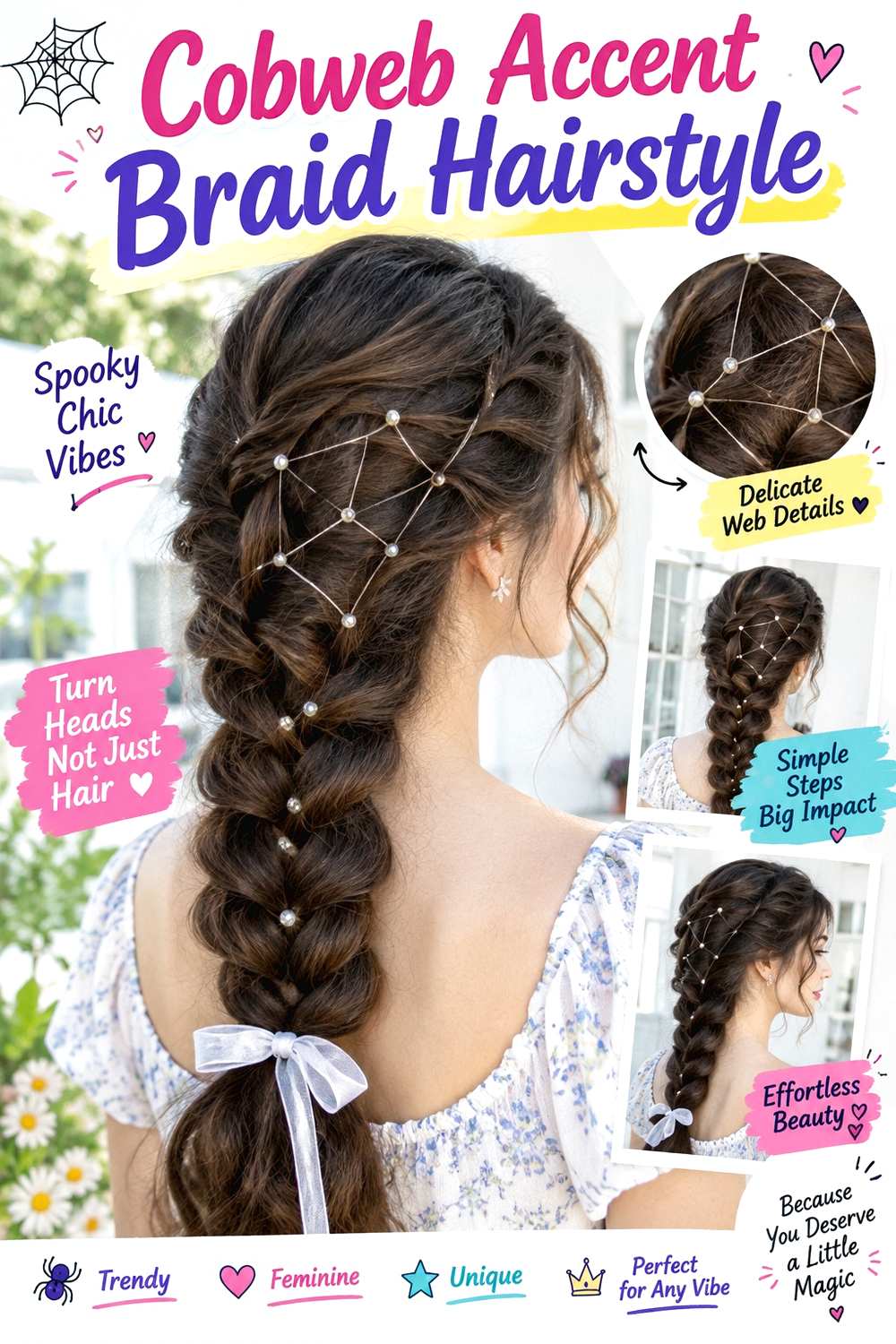 Cobweb Accent Braid Hairstyle