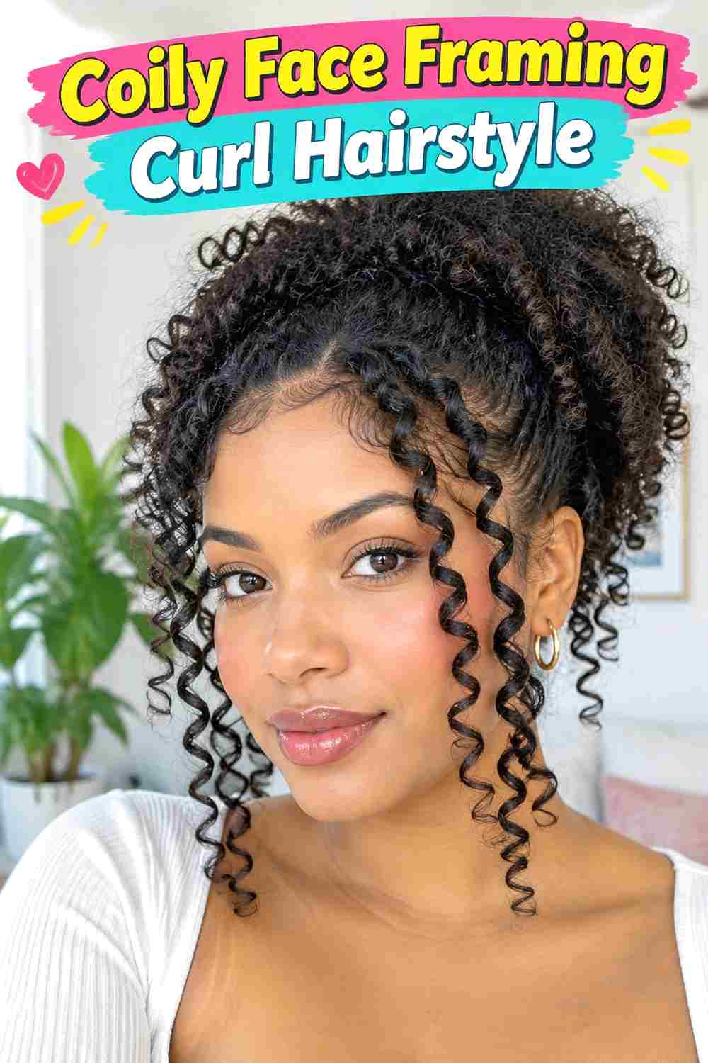 Coily Face Framing Curl Hairstyle