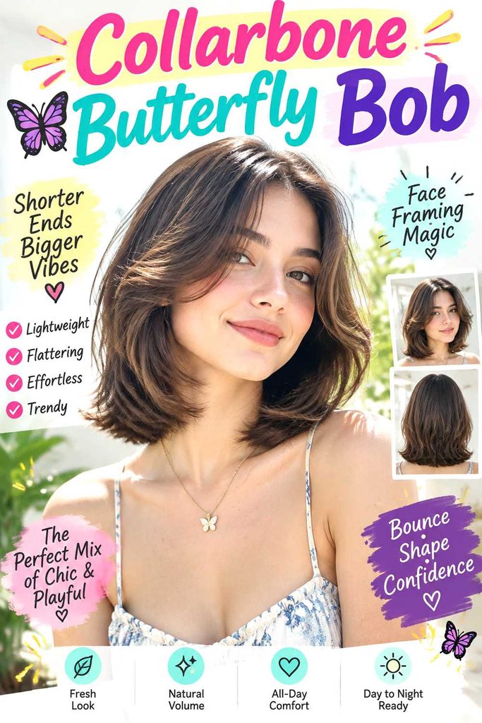 Collarbone Butterfly Bob