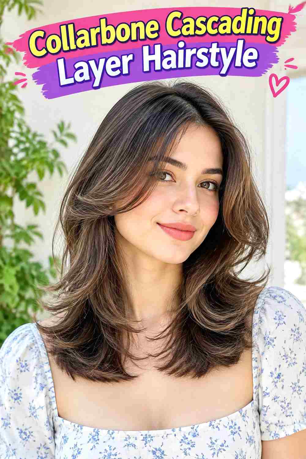 Collarbone Cascading Layer Hairstyle