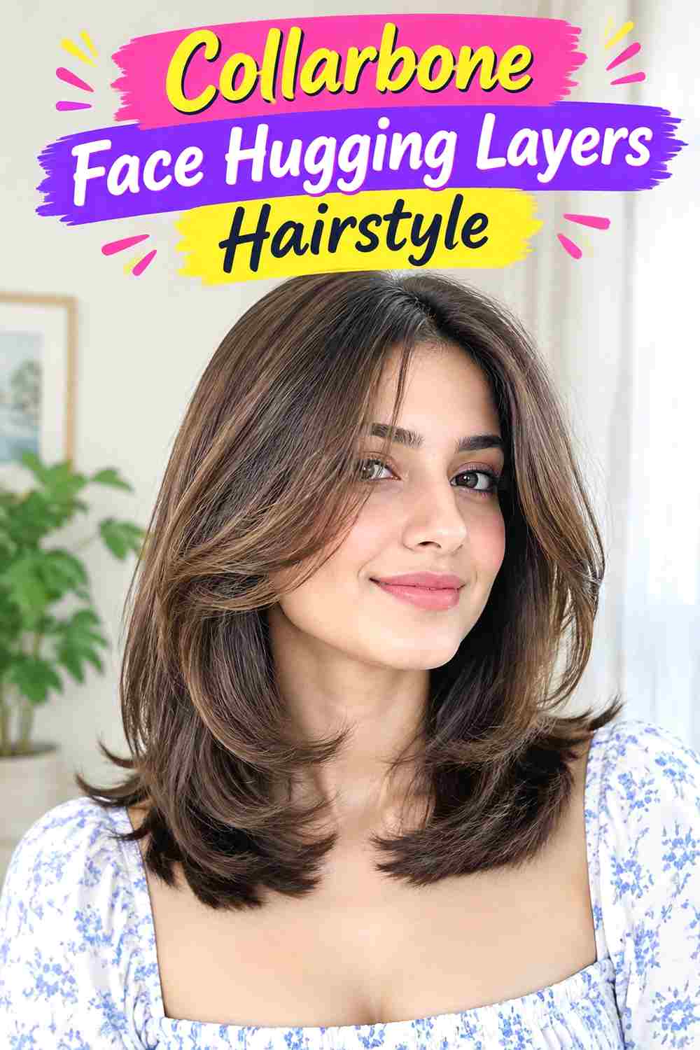 Collarbone Face Hugging Layers Hairstyle