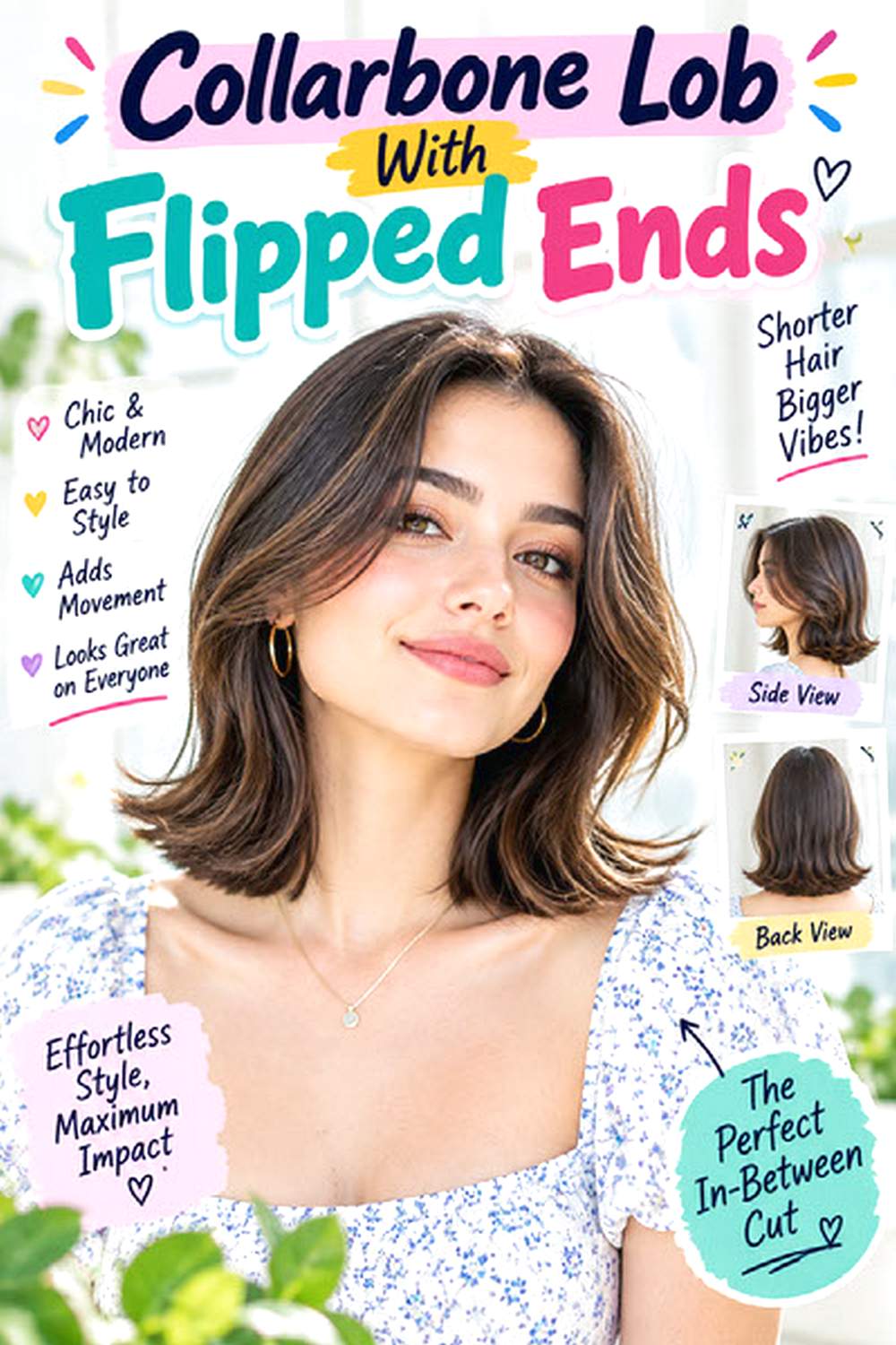 Collarbone Lob With Flipped Ends