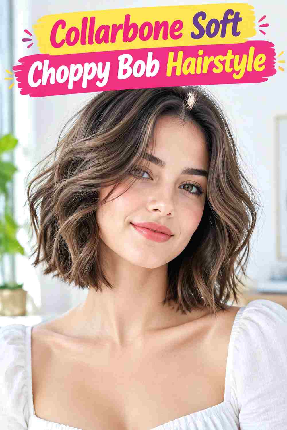 Collarbone Soft Choppy Bob Hairstyle