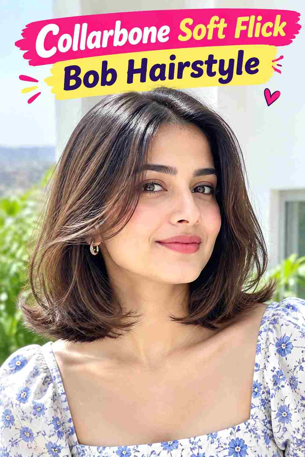 Collarbone Soft Flick Bob Hairstyle
