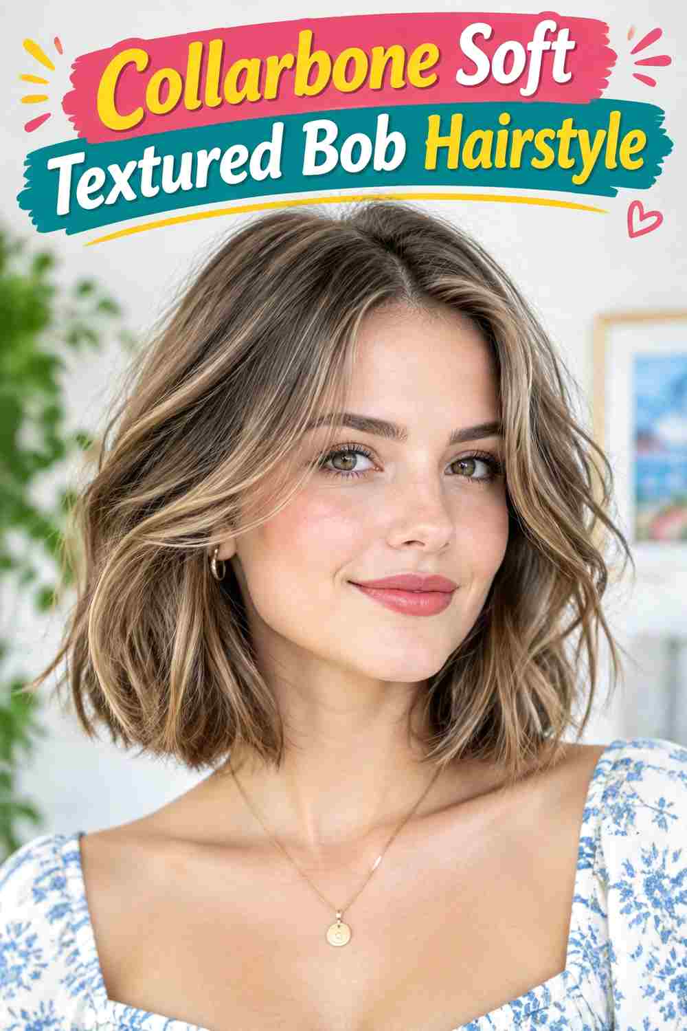 Collarbone Soft Textured Bob Hairstyle