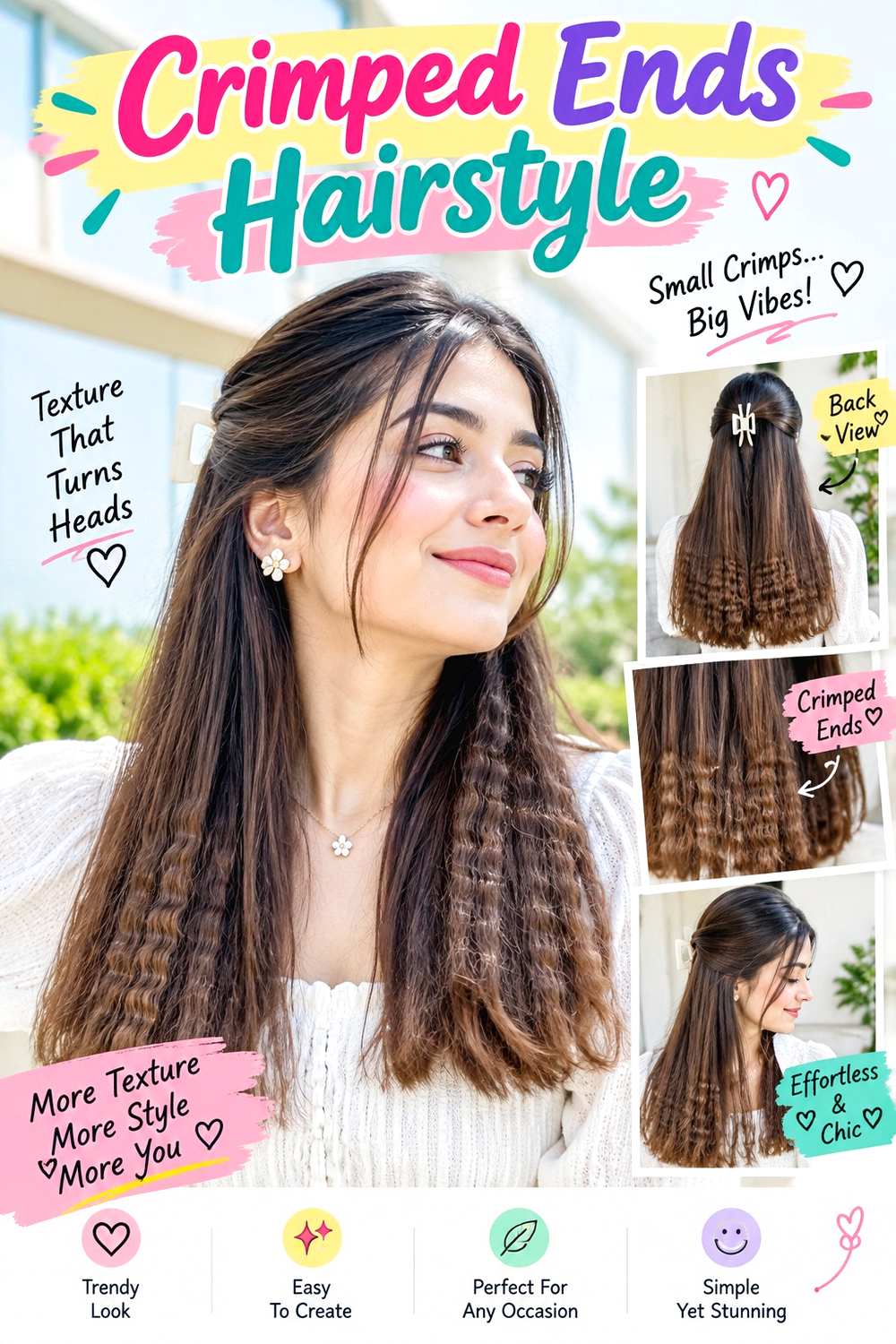 Crimped Ends Hairstyle