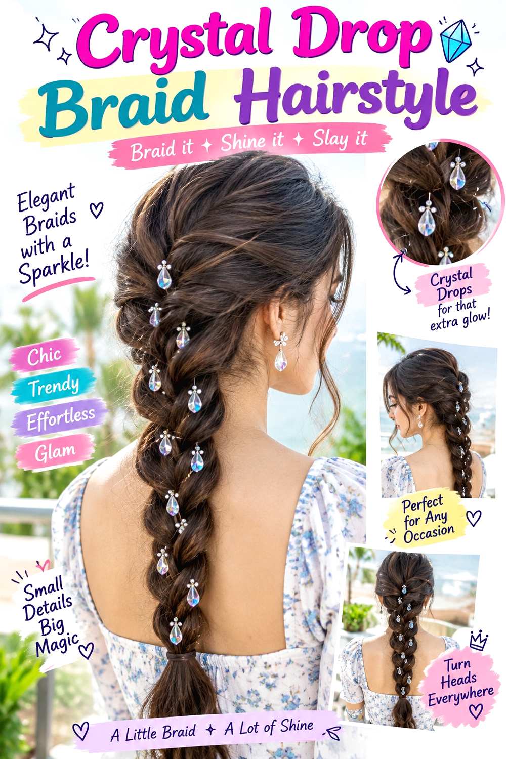 Crystal Drop Braid Hairstyle