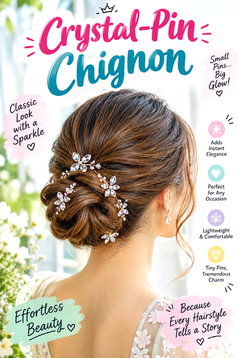 Crystal-Pin Chignon