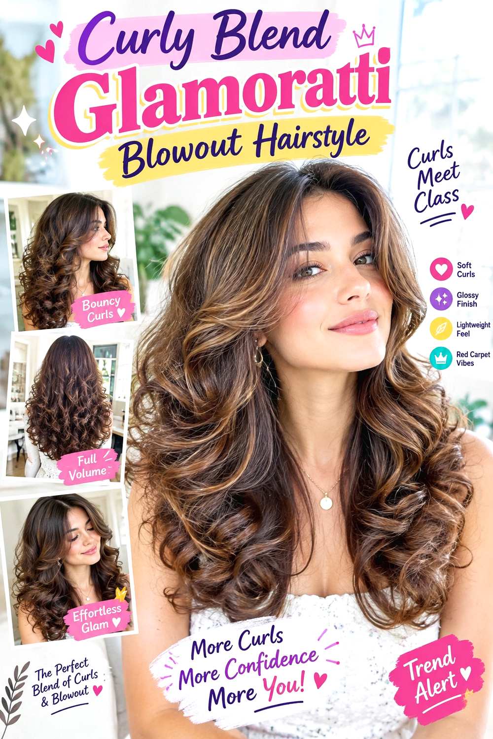 Curly Blend Glamoratti Blowout Hairstyle
