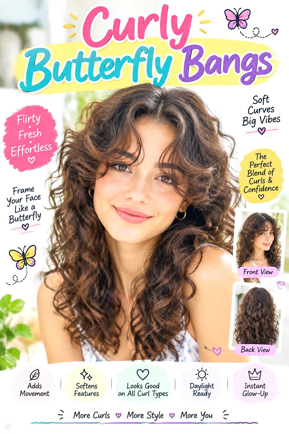 Curly Butterfly Bangs