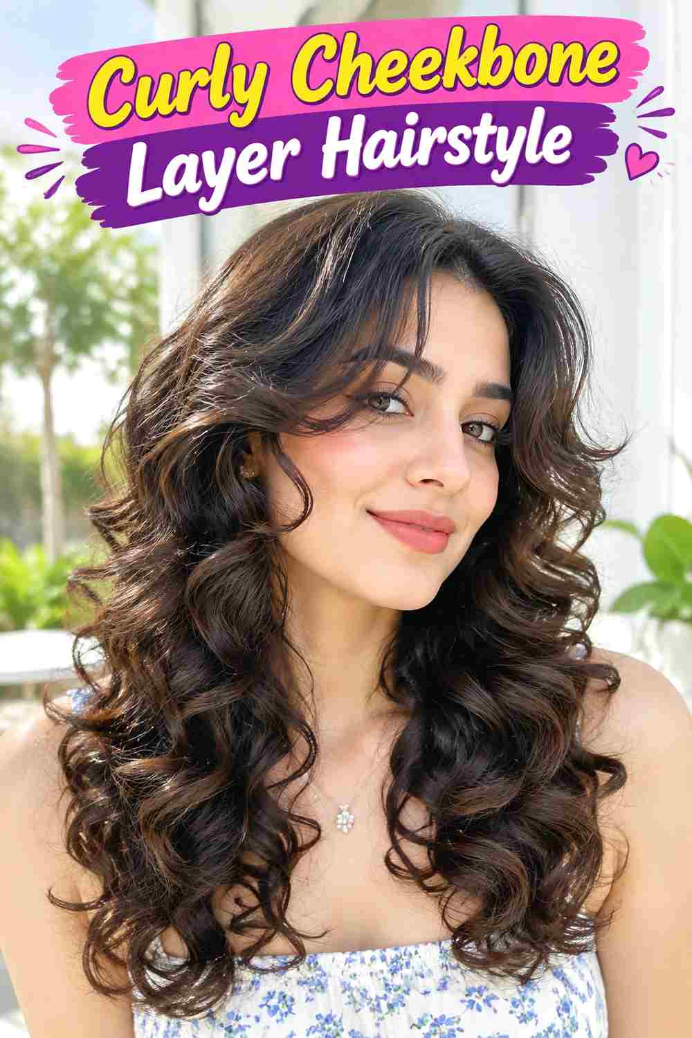 Curly Cheekbone Layer Hairstyle