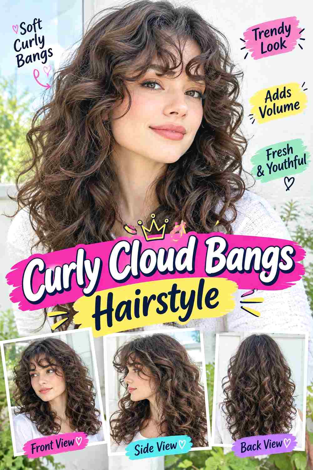 Curly Cloud Bangs Hairstyle