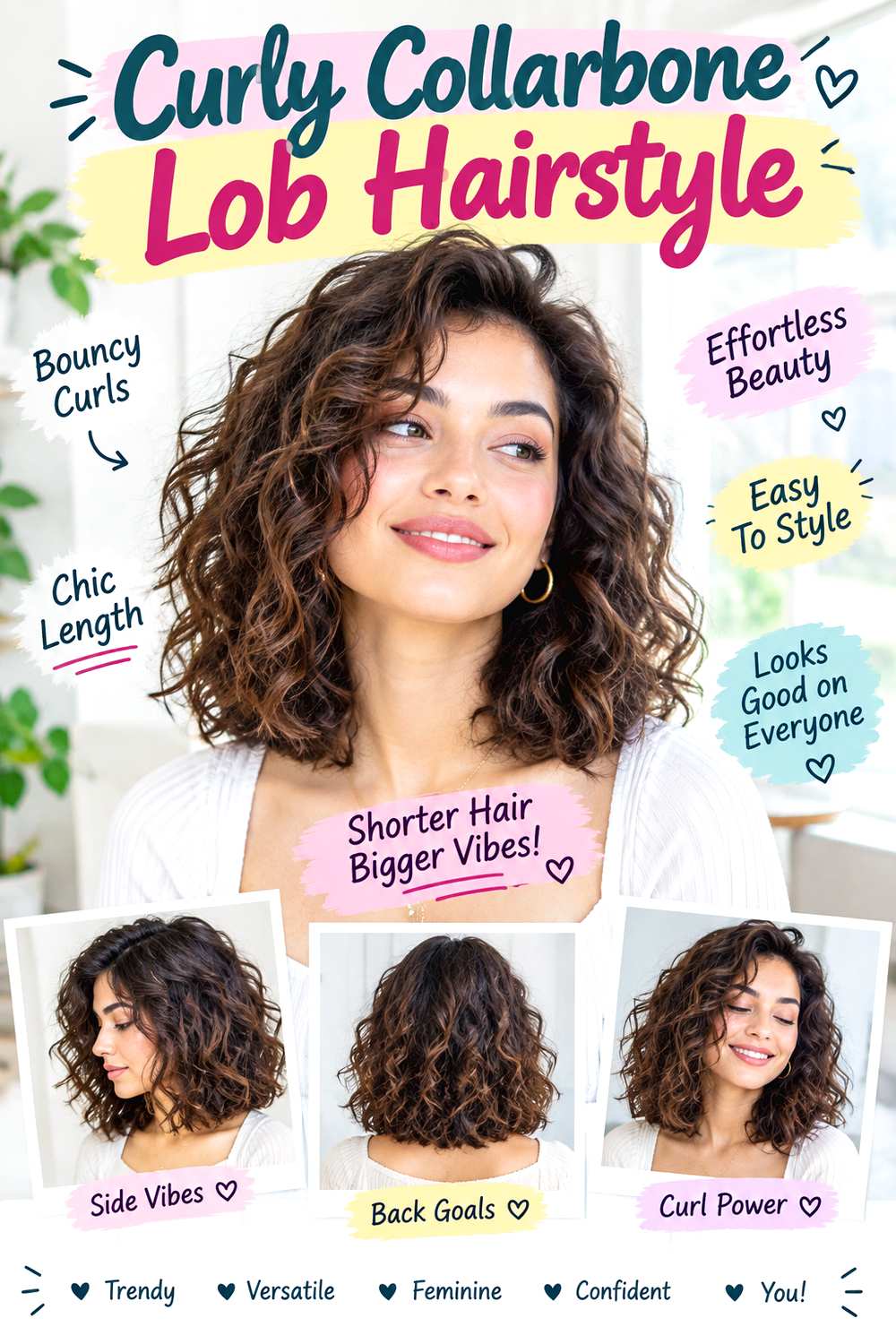 Curly Collarbone Lob Hairstyle