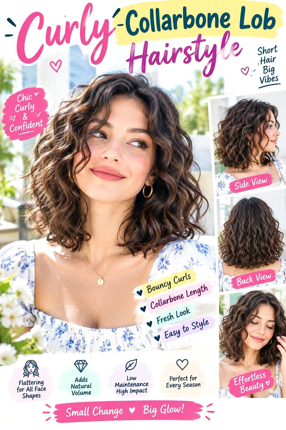Curly Collarbone Lob Hairstyle