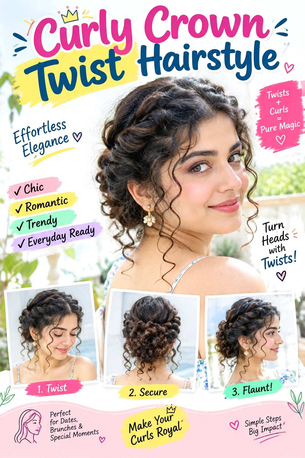Curly Crown Twist Hairstyle