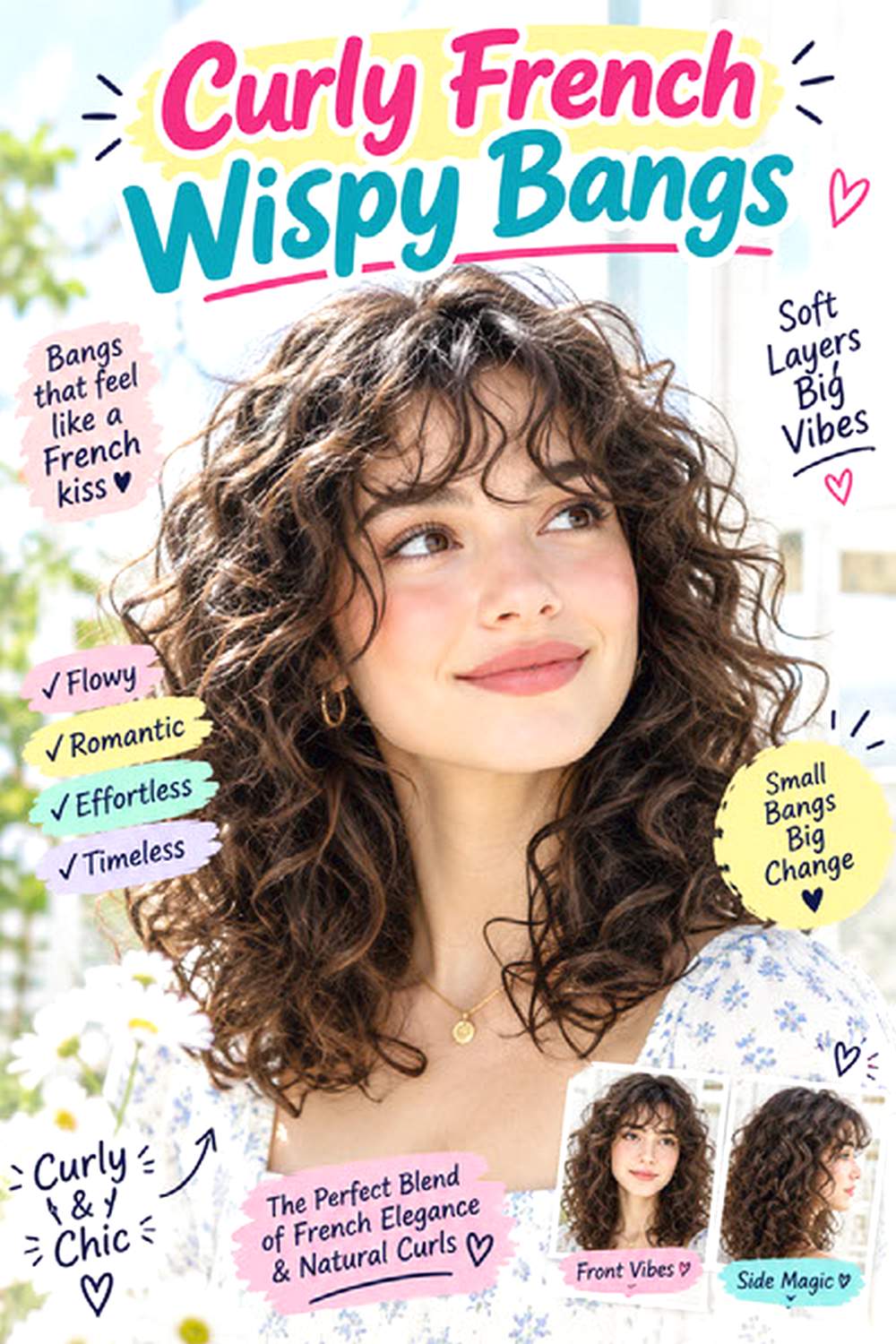 Curly French Wispy Bangs