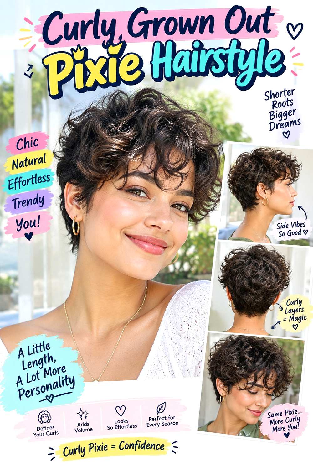 Curly Grown Out Pixie Hairstyle