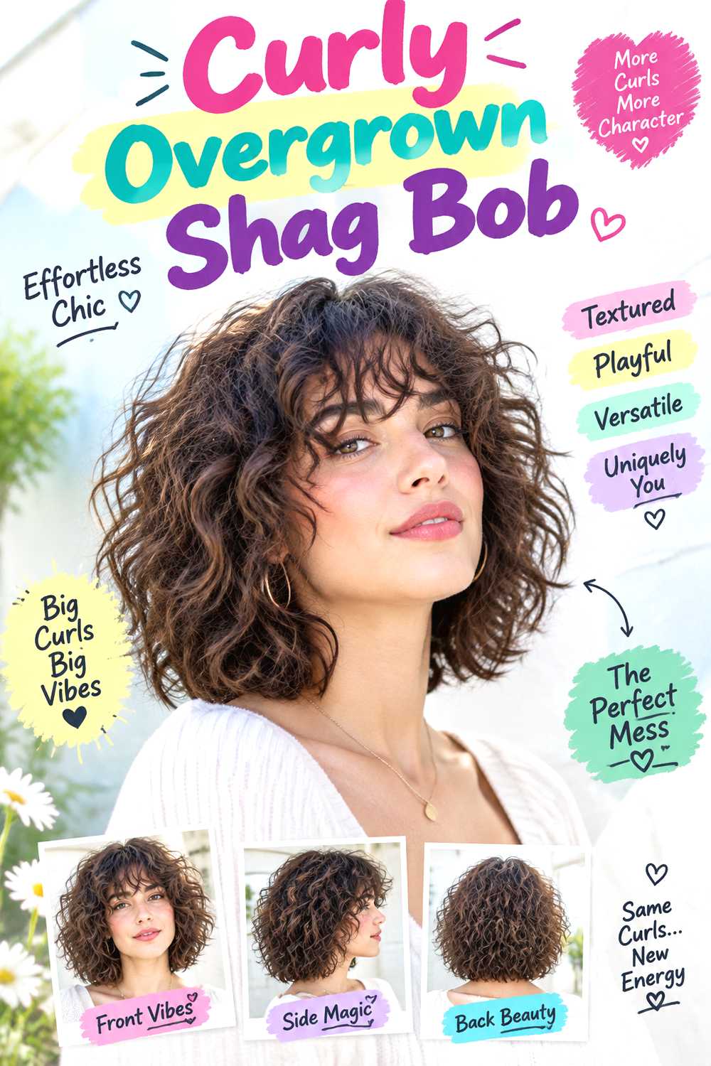 Curly Overgrown Shag Bob