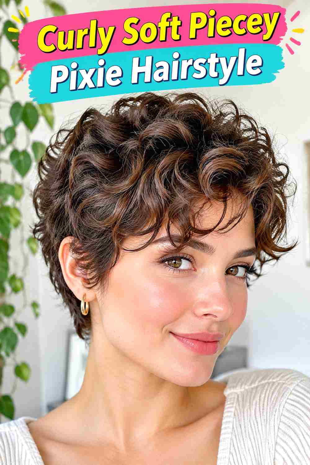 Curly Soft Piecey Pixie Hairstyle