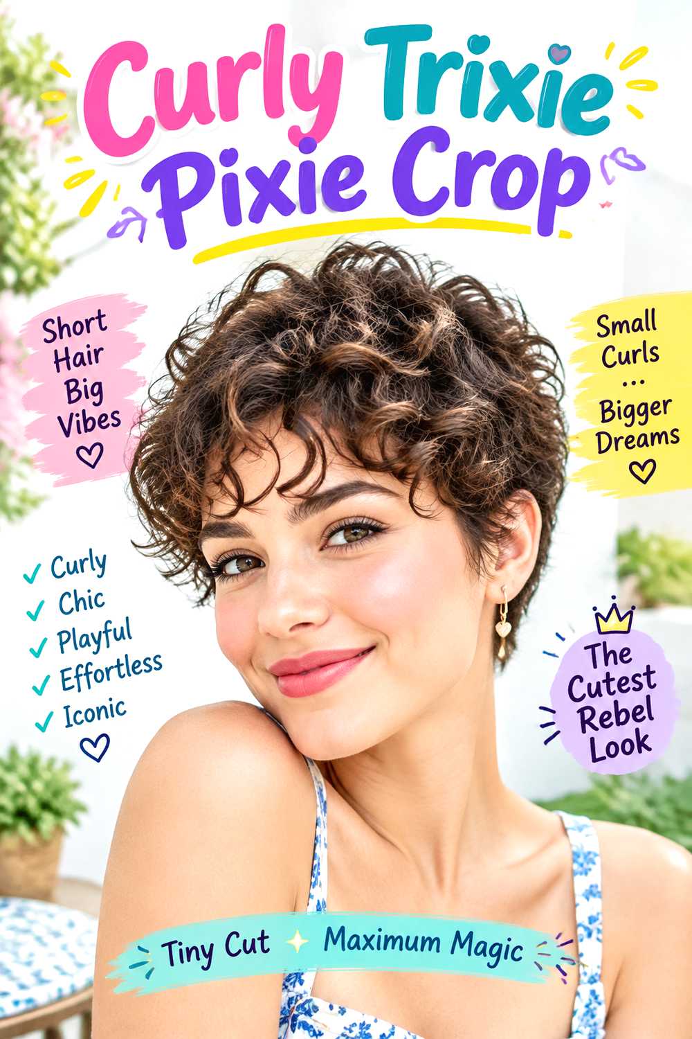 Curly Trixie Pixie Crop