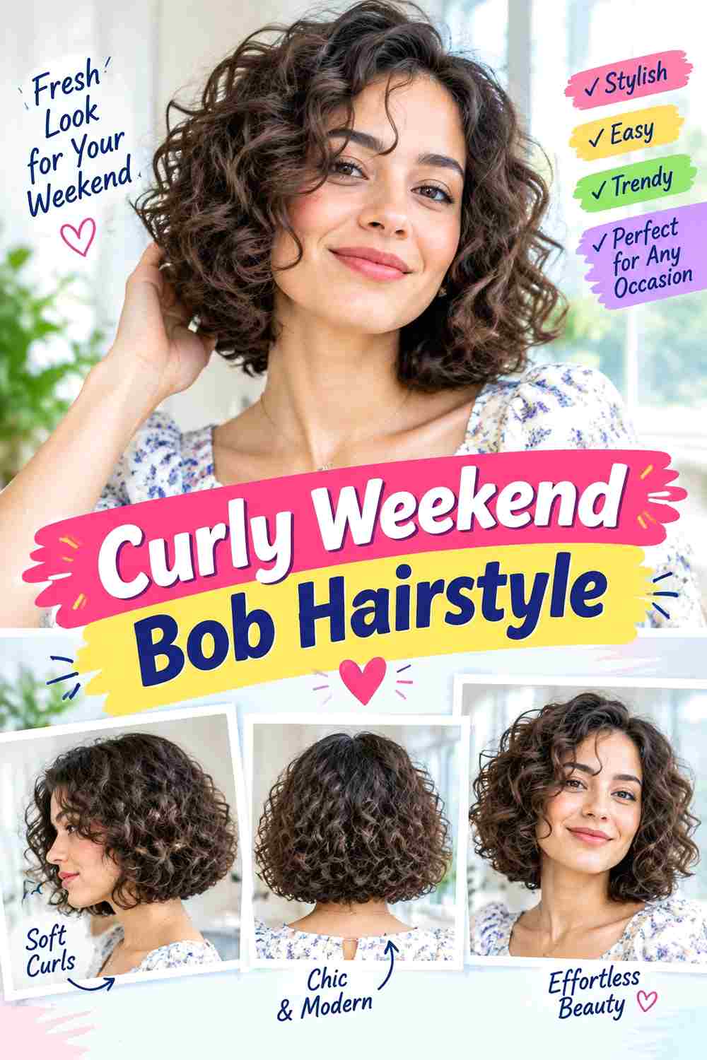 Curly Weekend Bob Hairstyle