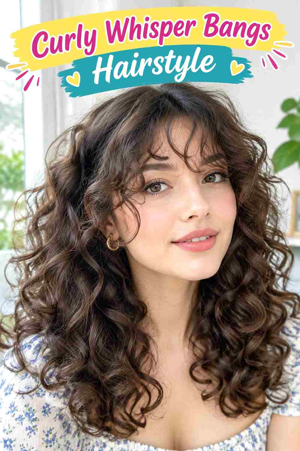 Curly Whisper Bangs Hairstyle