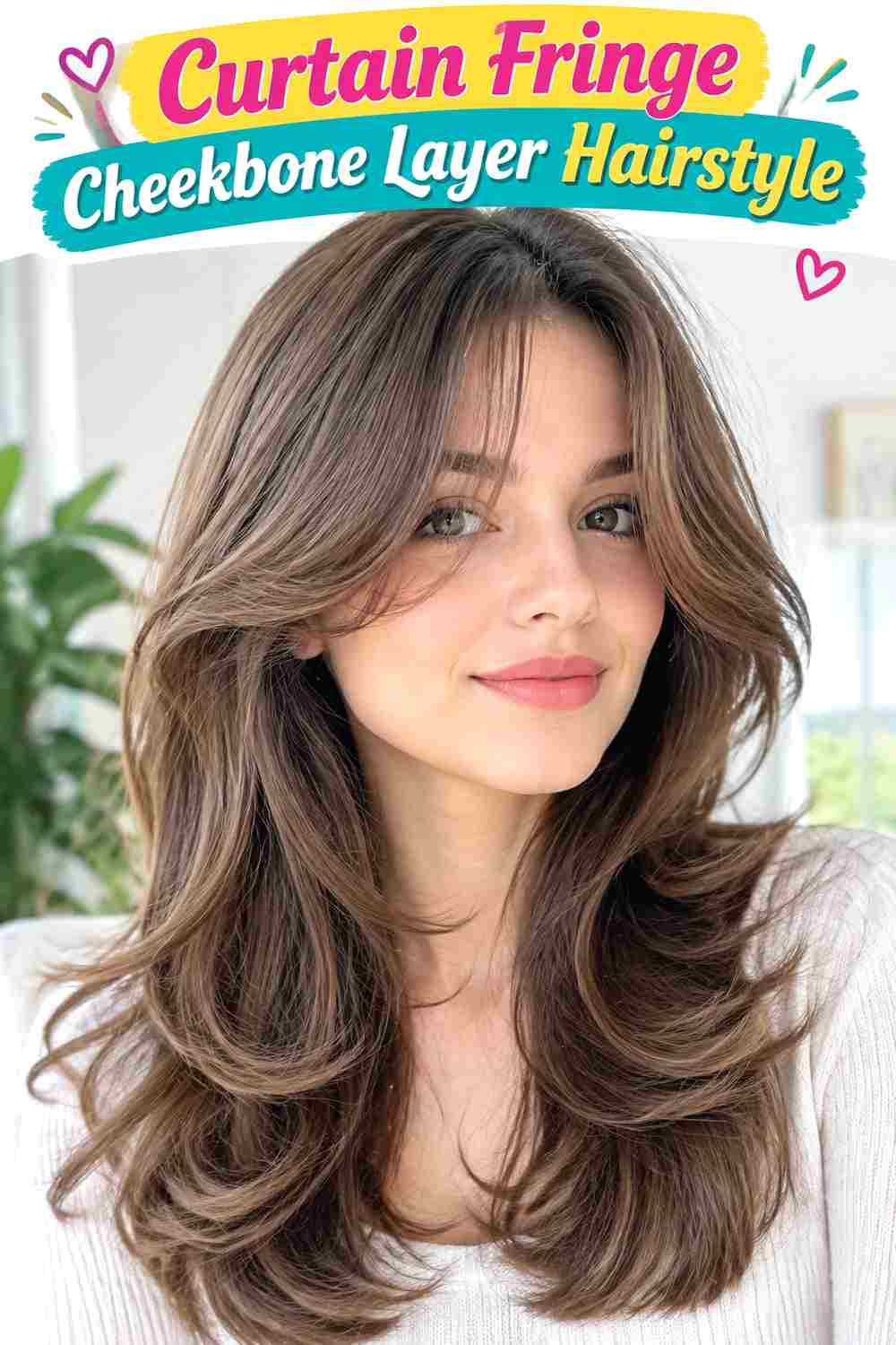 Curtain Fringe Cheekbone Layer Hairstyle