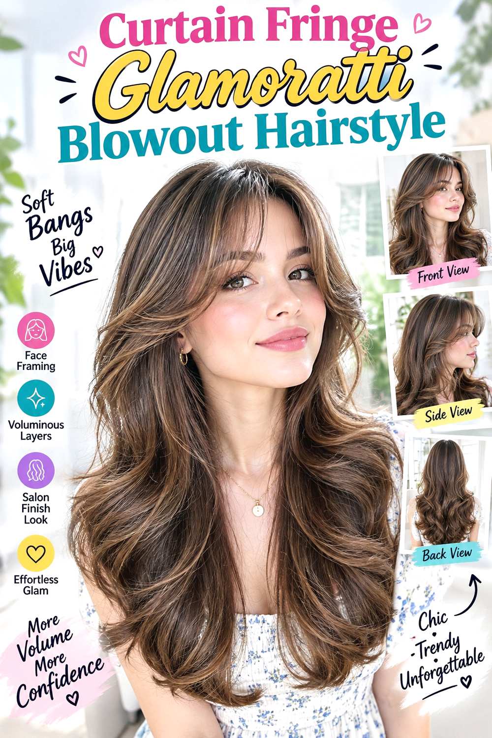 Curtain Fringe Glamoratti Blowout Hairstyle