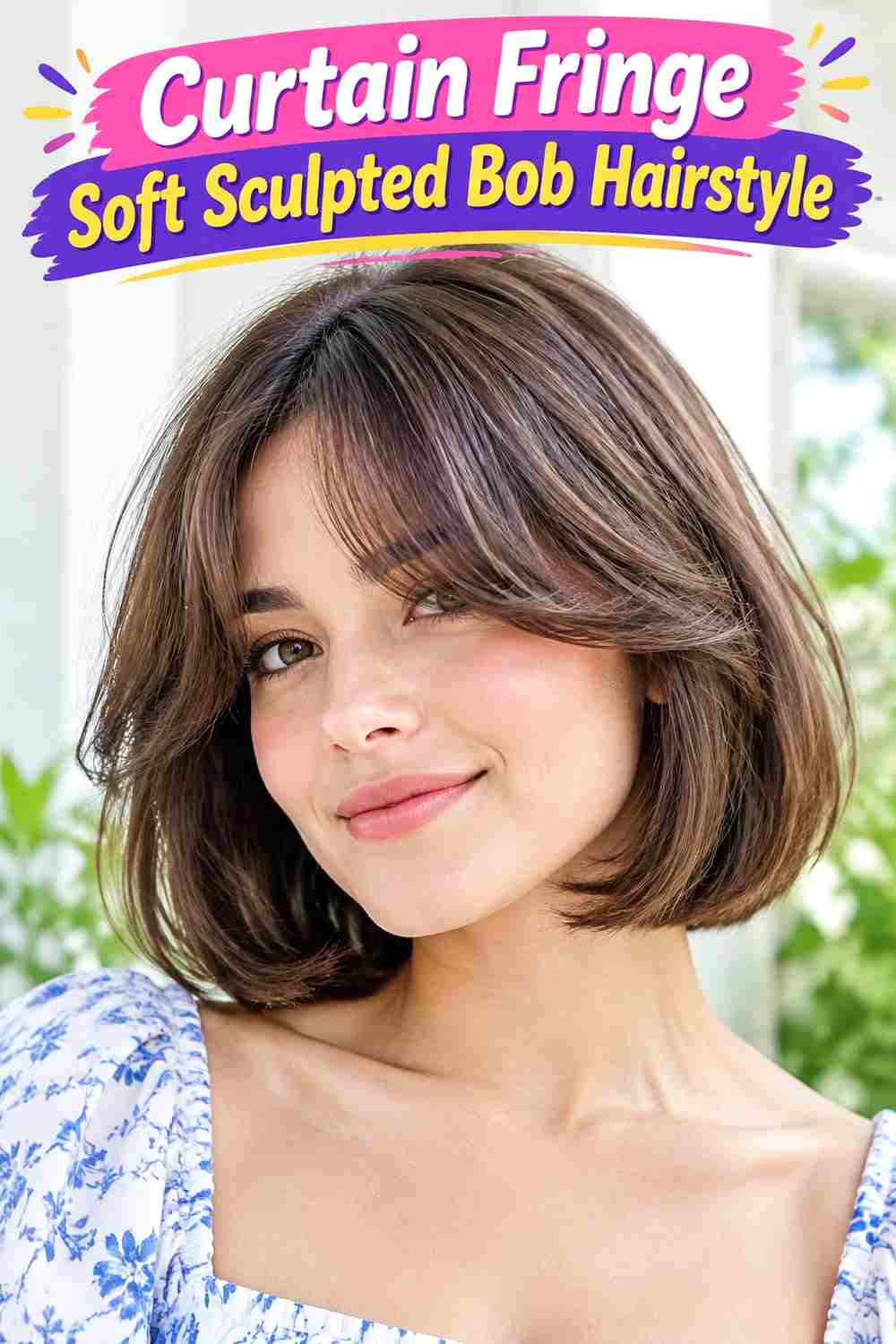 Curtain Fringe Soft Sculpted Bob Hairstyle