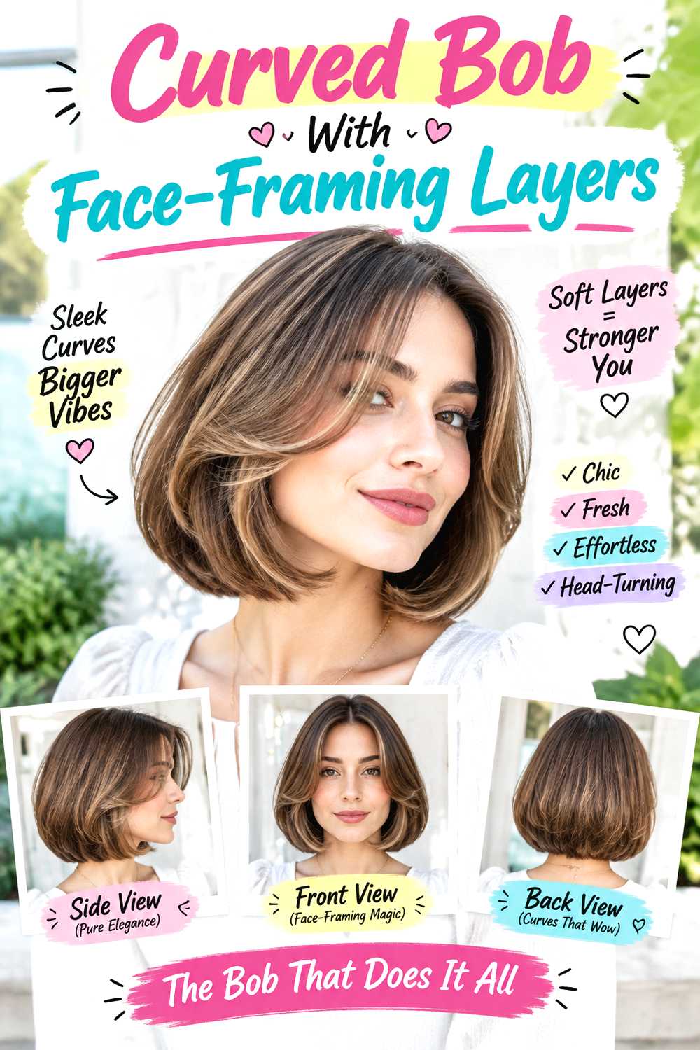 Curved Bob With Face-Framing Layers