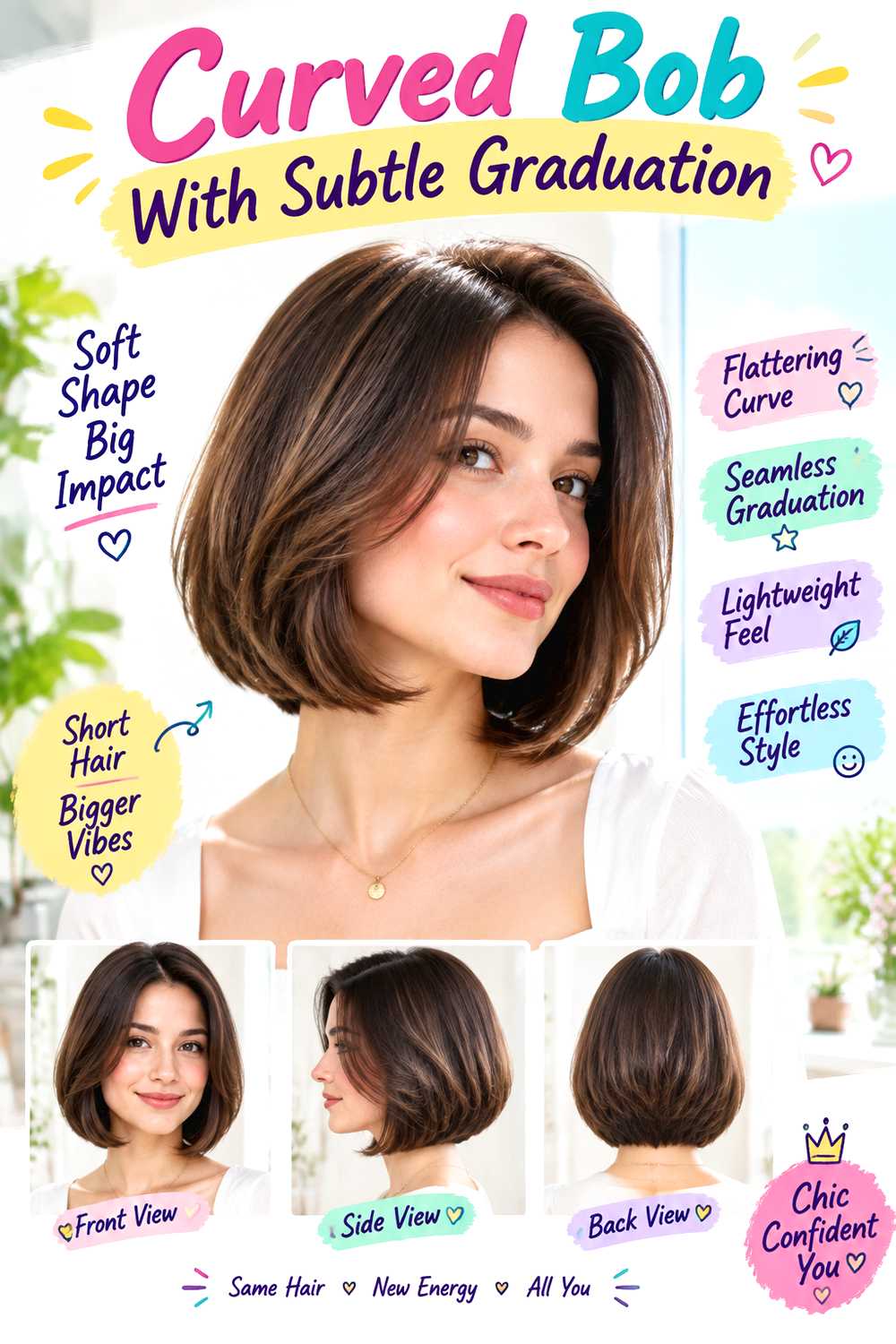 Curved Bob With Subtle Graduation