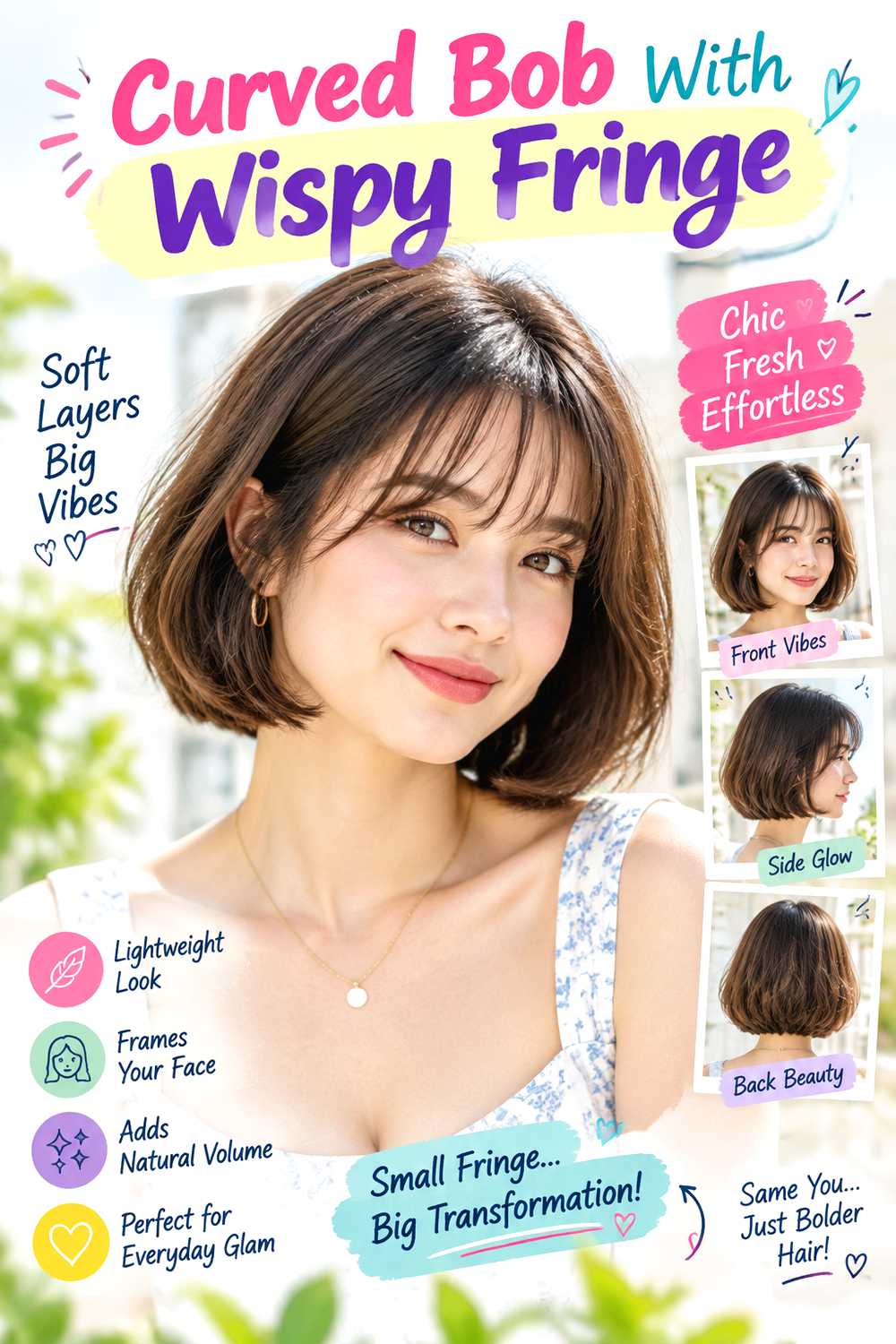 Curved Bob With Wispy Fringe