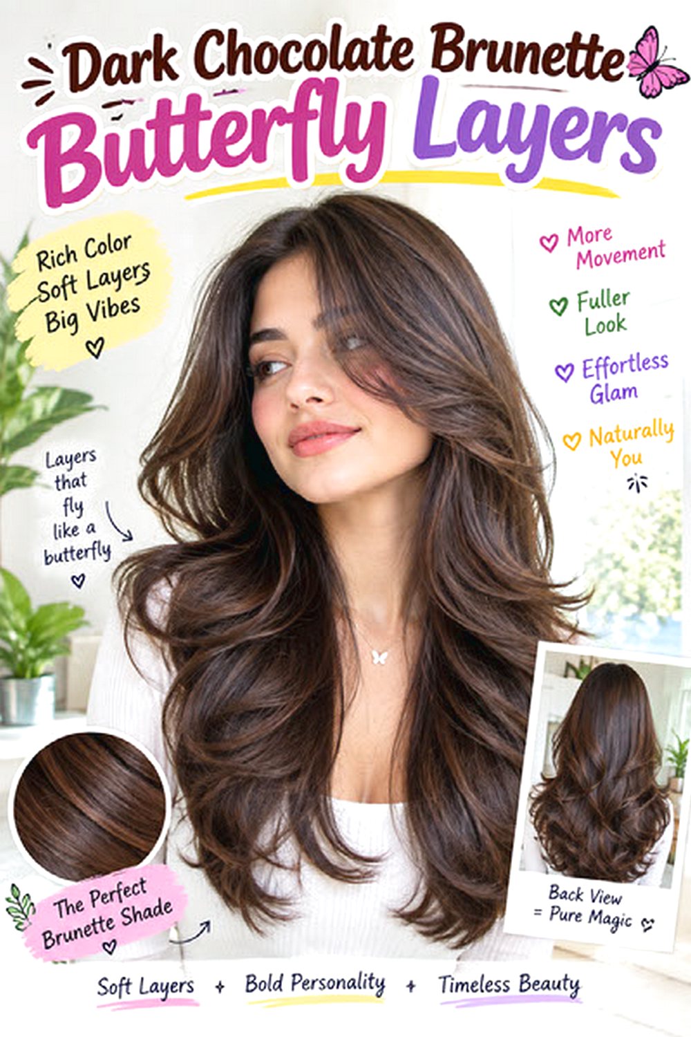 Dark Chocolate Brunette Butterfly Layers