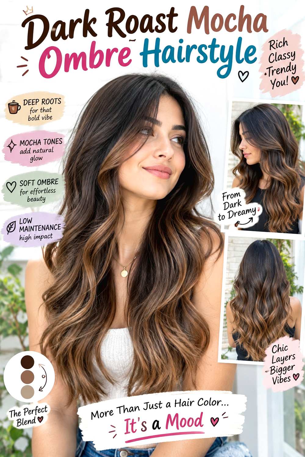 Dark Roast Mocha Ombre Hairstyle