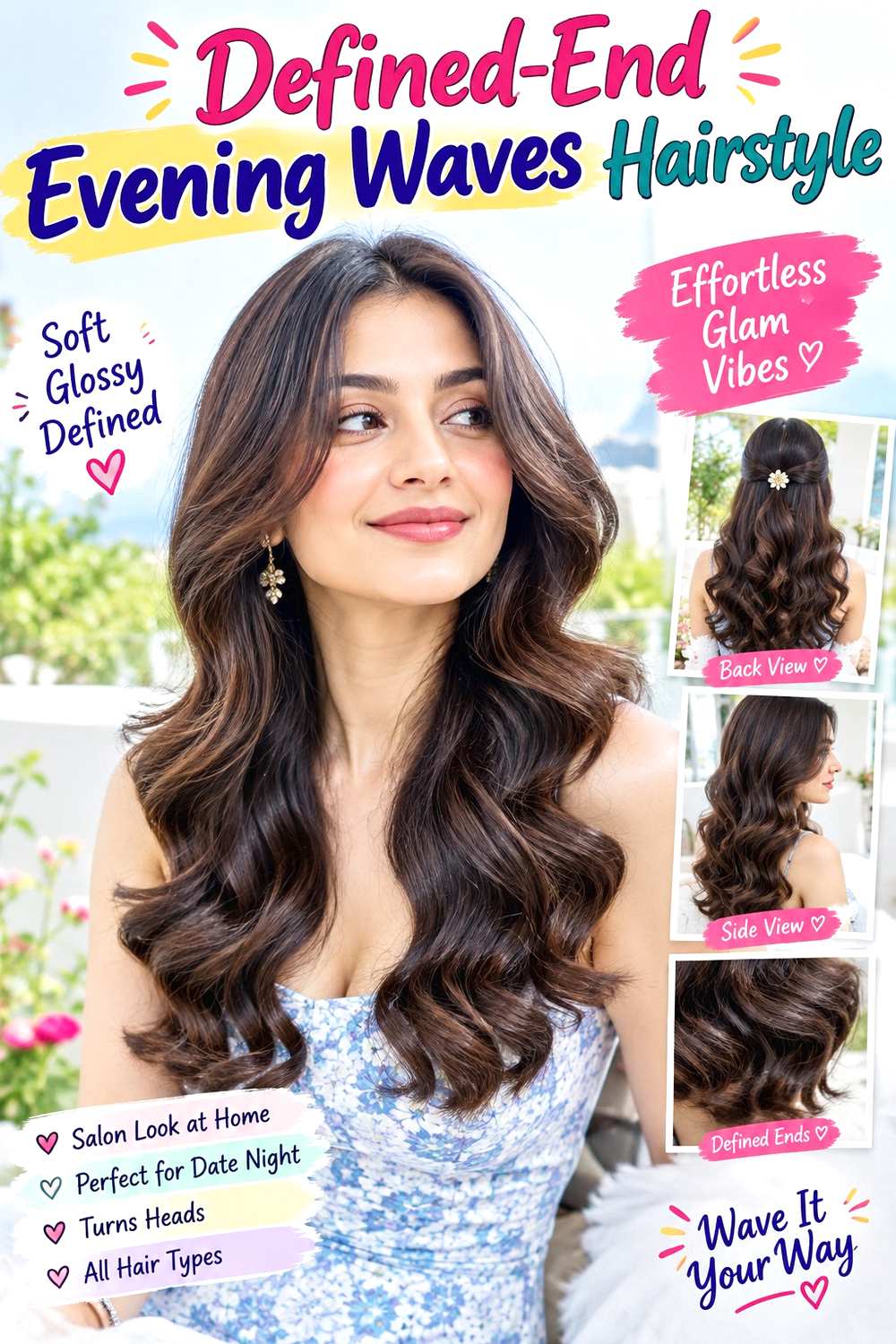 Defined-End Evening Waves Hairstyle