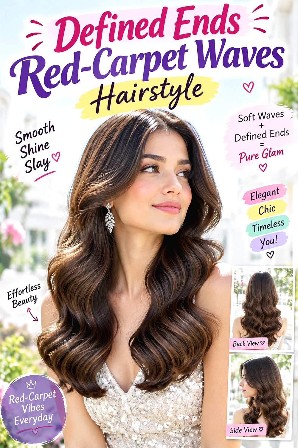 Defined Ends Red-Carpet Waves Hairstyle