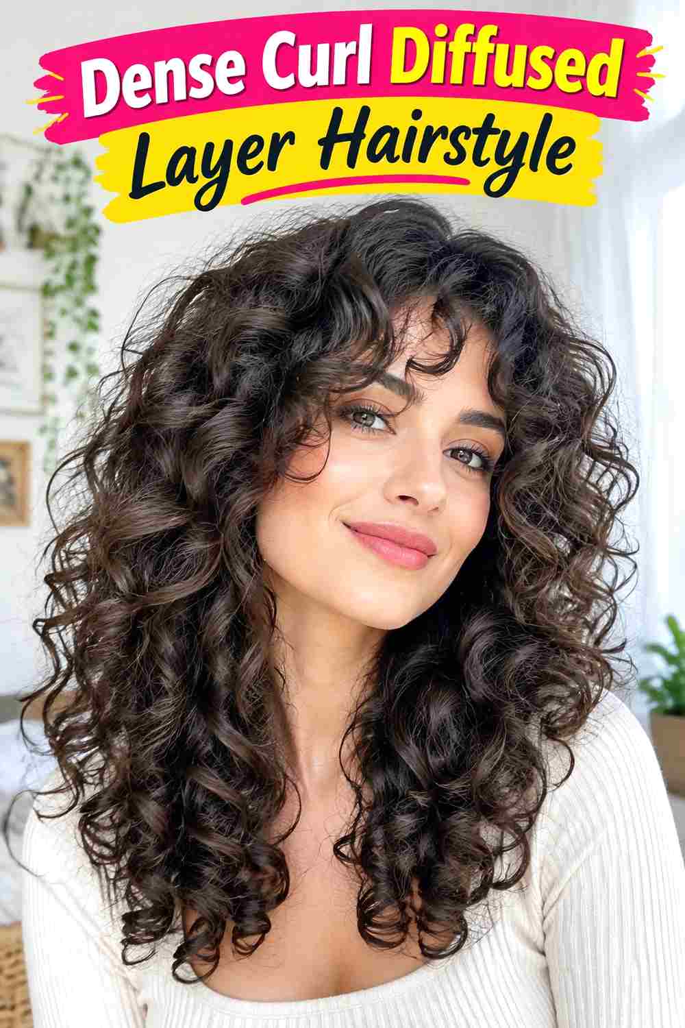 Dense Curl Diffused Layer Hairstyle