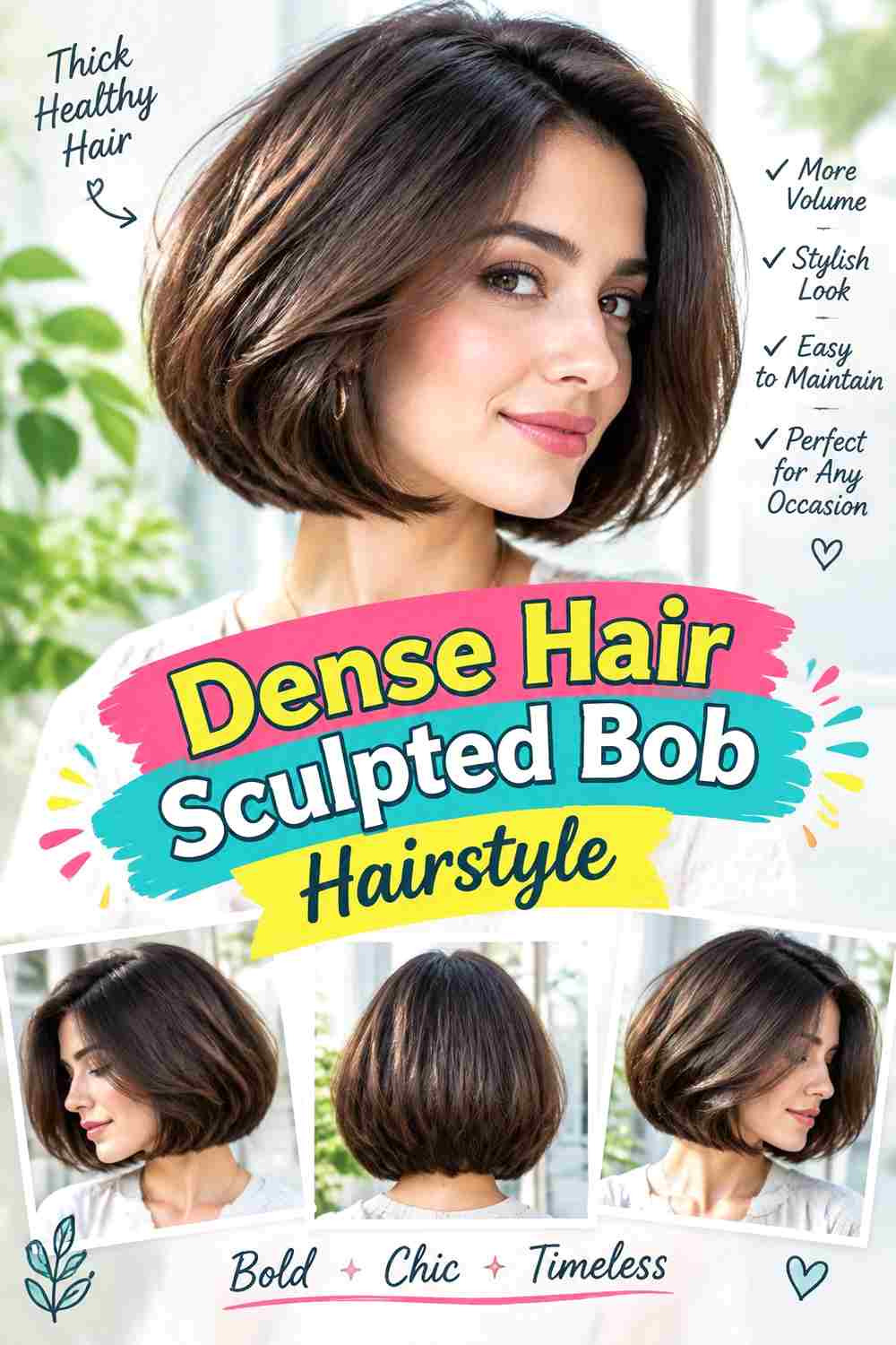Dense Hair Sculpted Bob Hairstyle