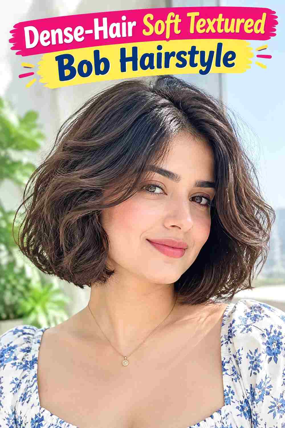Dense-Hair Soft Textured Bob Hairstyle