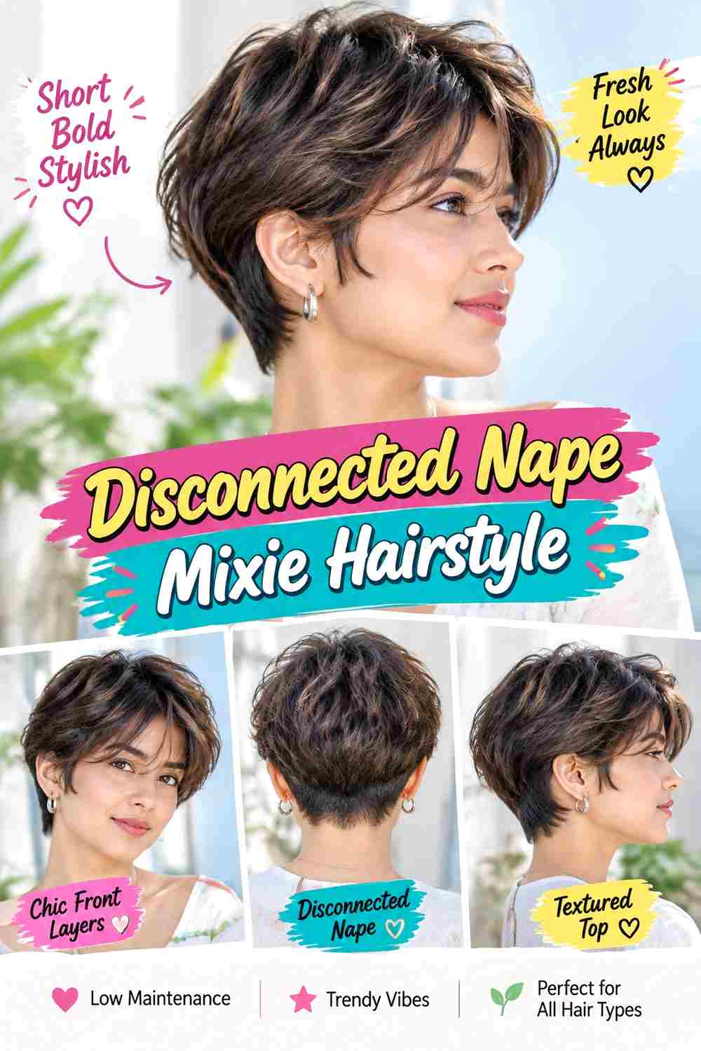 Disconnected Nape Mixie Hairstyle