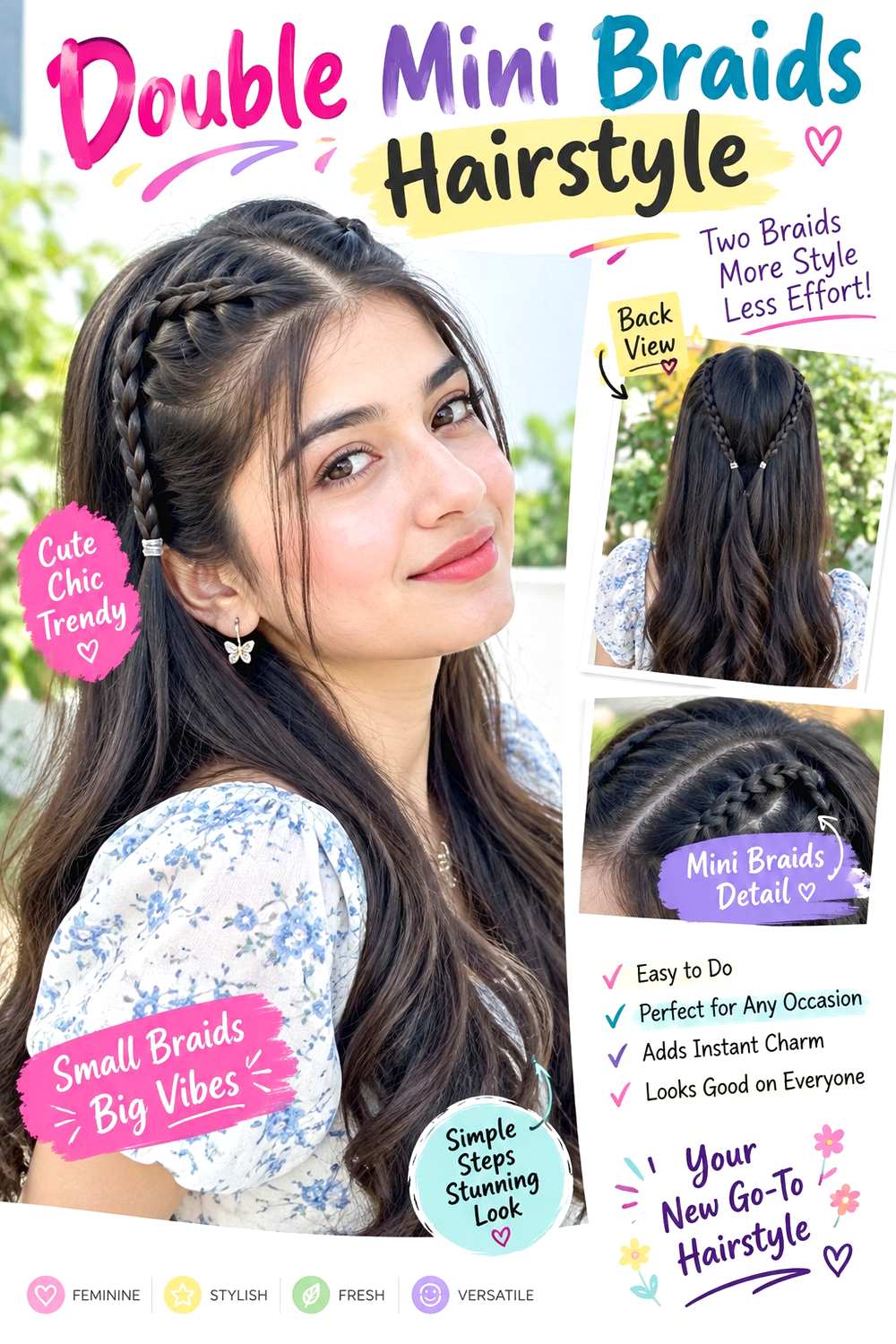 Double Mini Braids Hairstyle