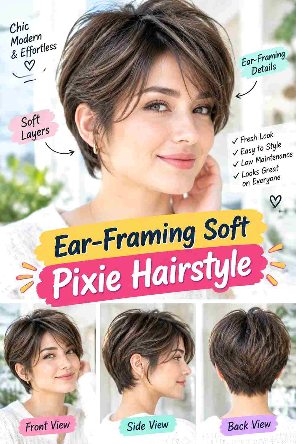 Ear-Framing Soft Pixie Hairstyle
