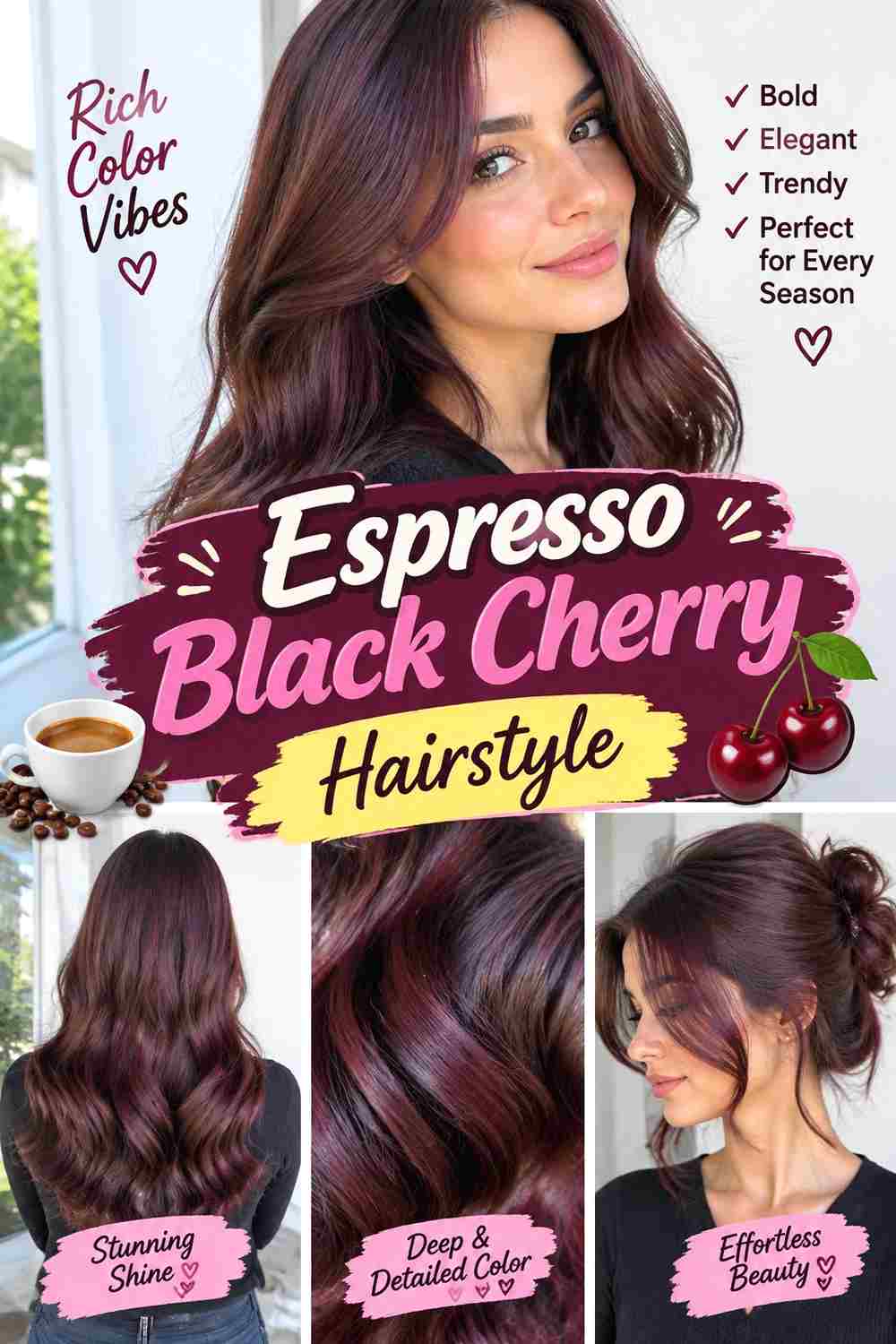 Espresso Black Cherry Hairstyle