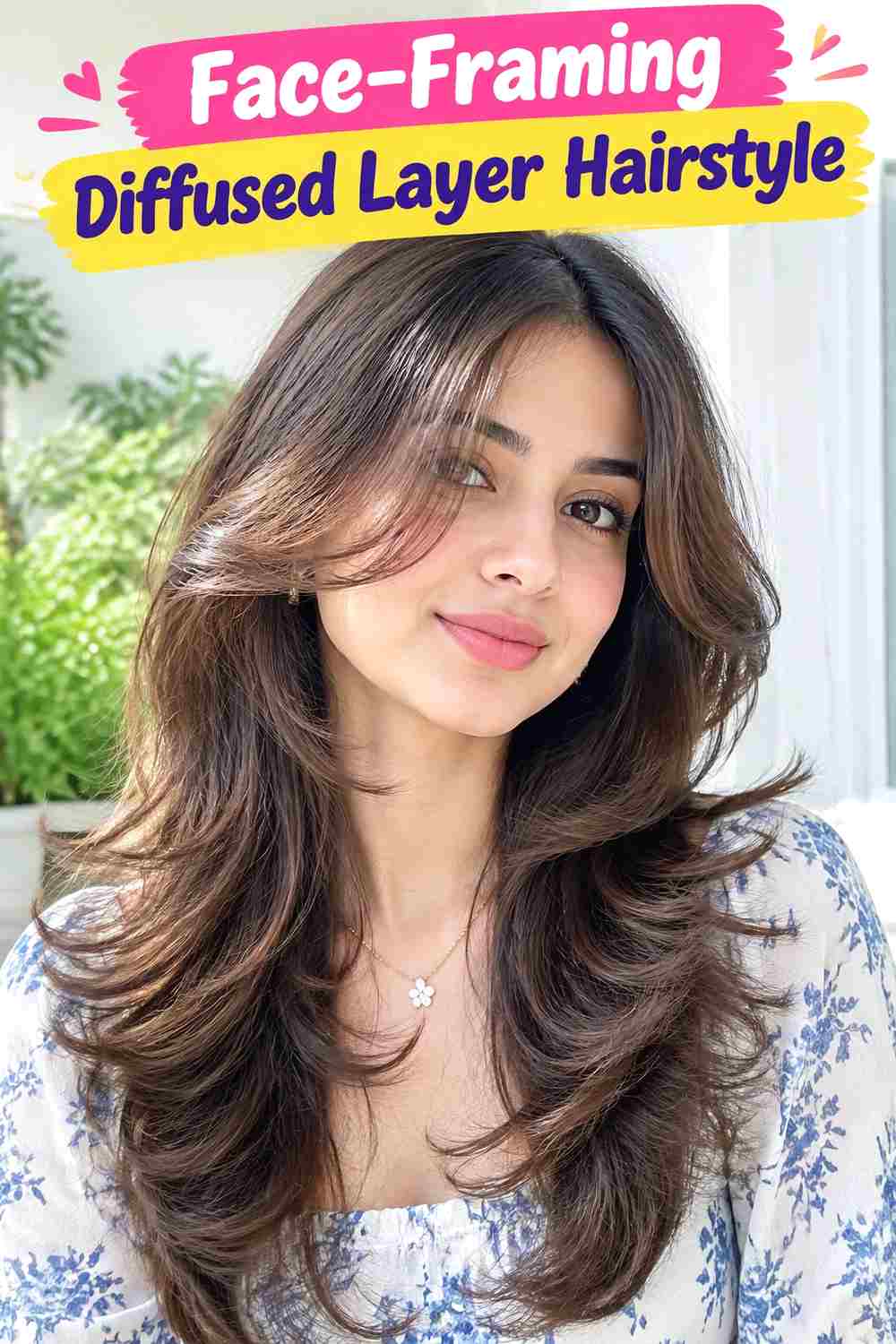 Face-Framing Diffused Layer Hairstyle