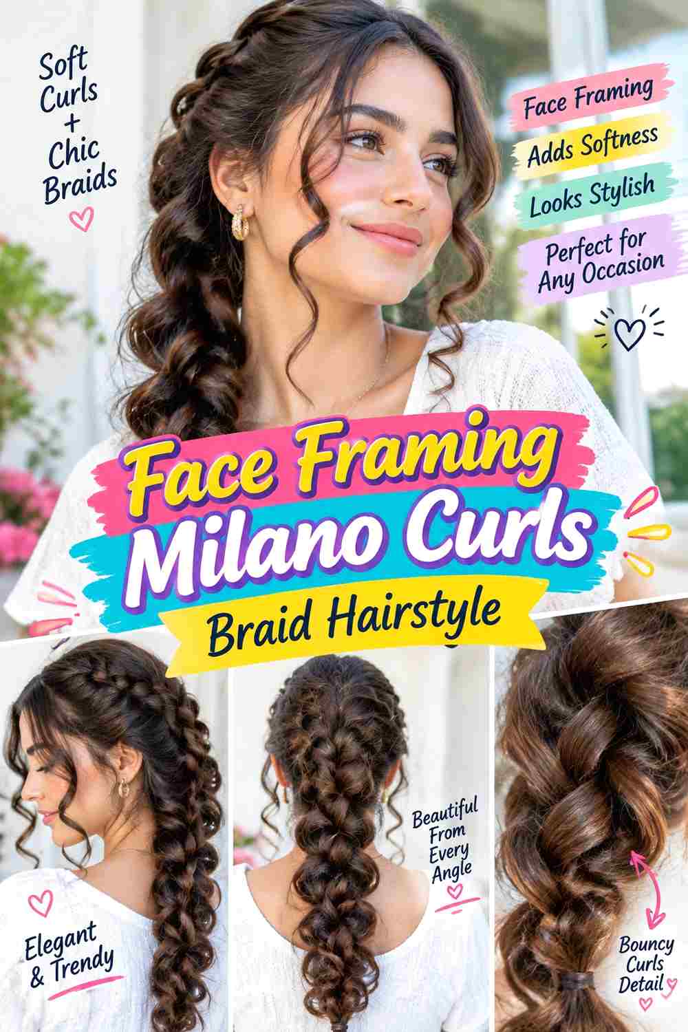 Face Framing Milano Curls Braid Hairstyle