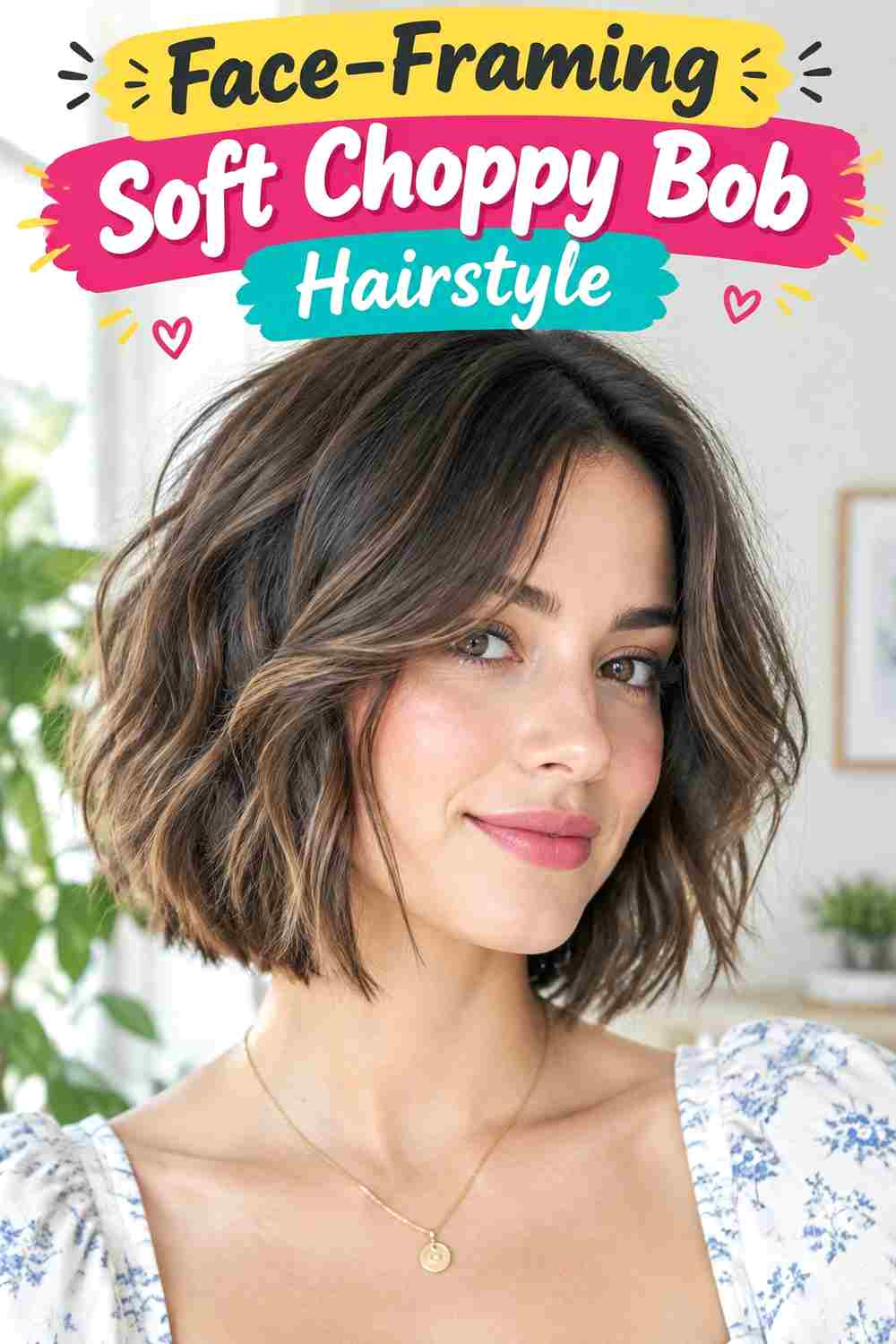 Face-Framing Soft Choppy Bob Hairstyle