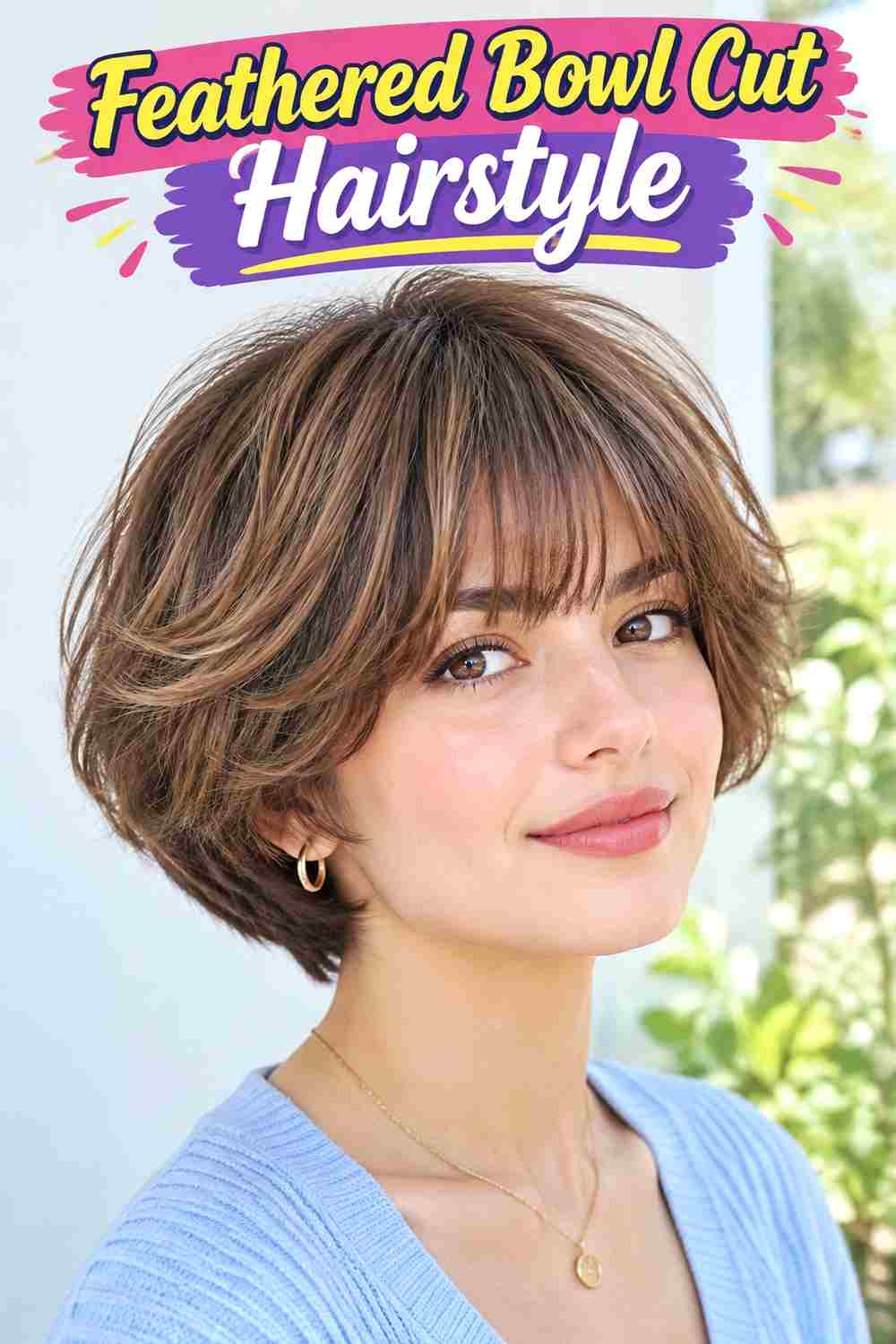 Feathered Bowl Cut Hairstyle
