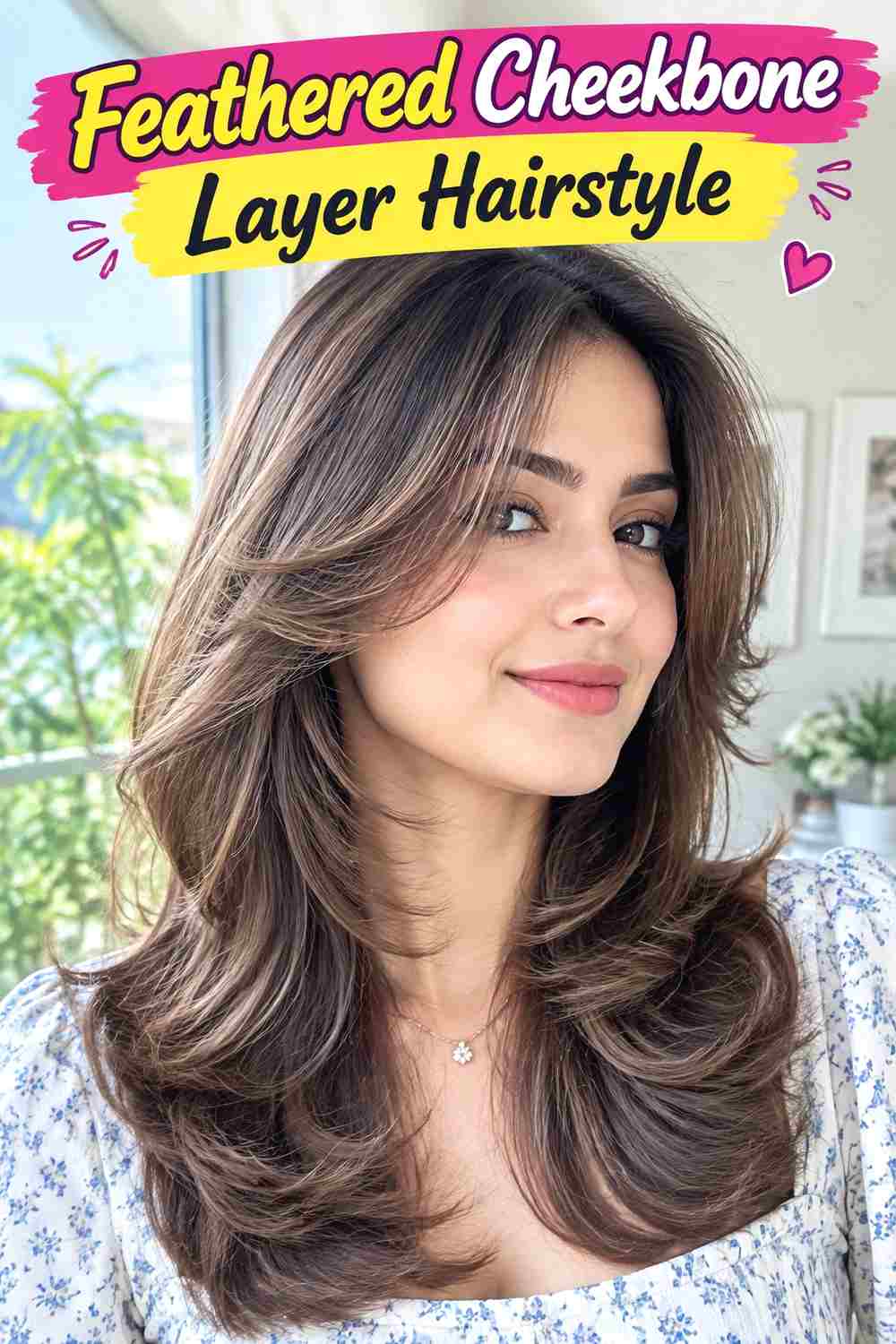 Feathered Cheekbone Layer Hairstyle