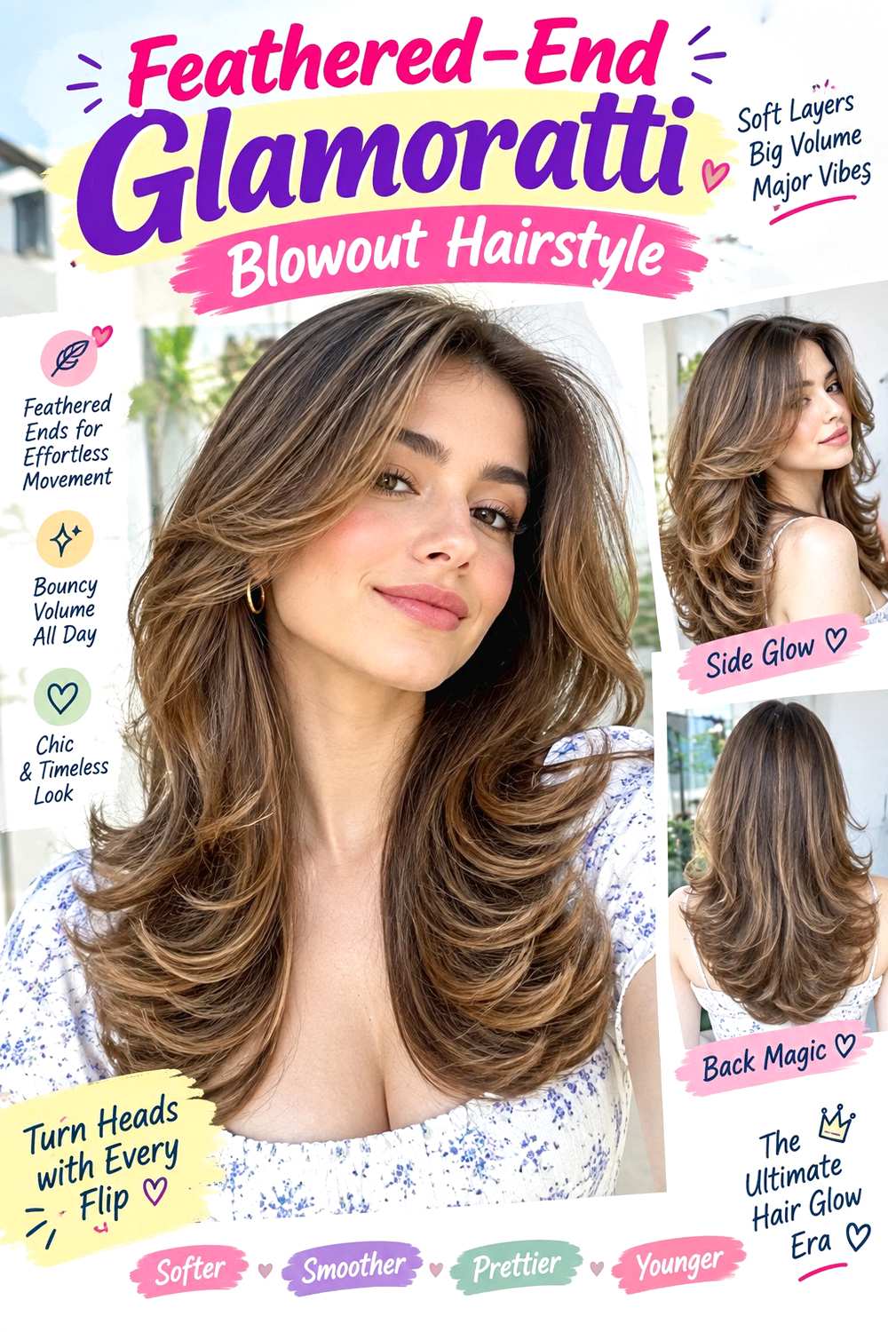 Feathered-End Glamoratti Blowout Hairstyle