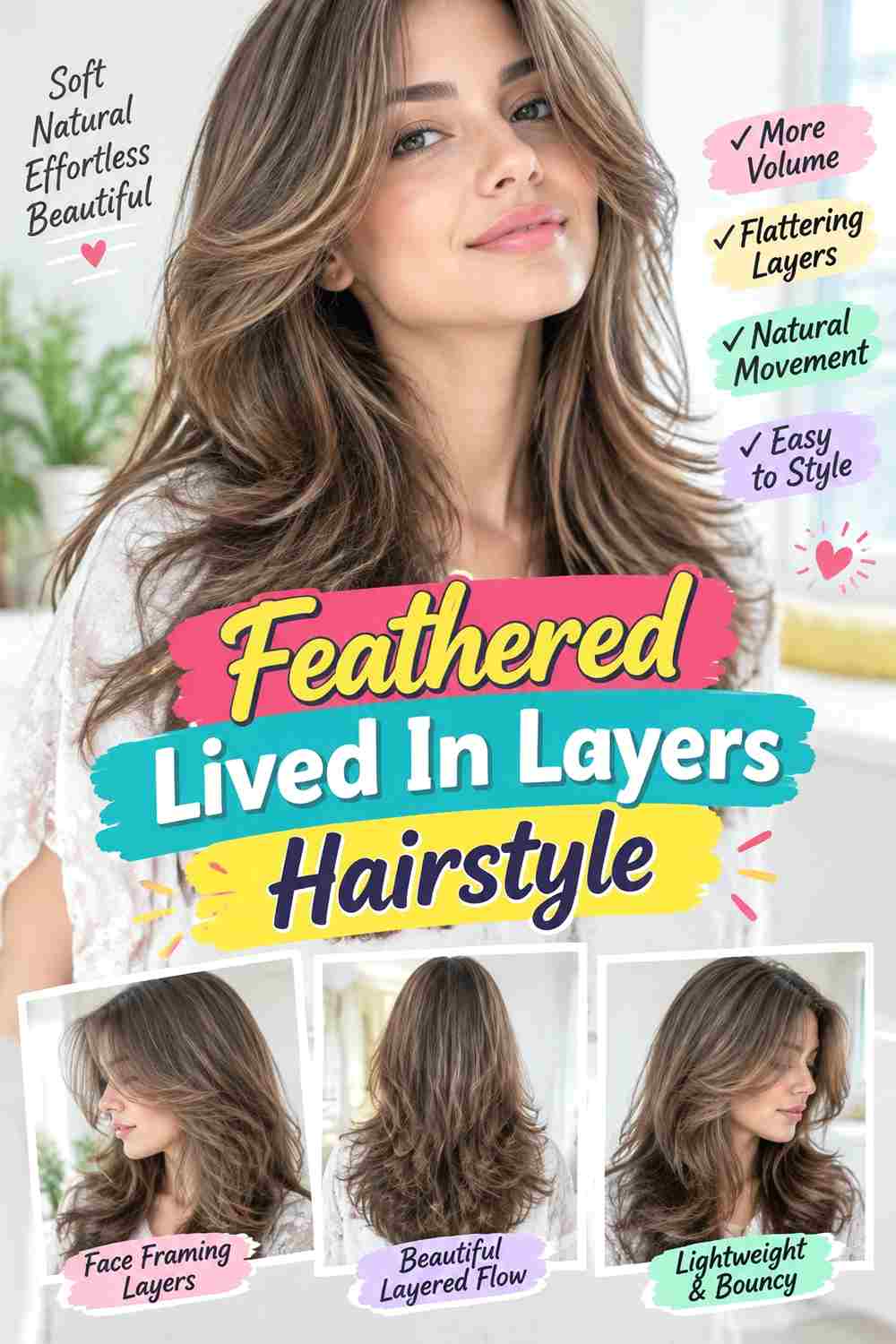 Feathered Lived In Layers Hairstyle